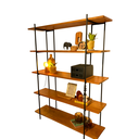 Ver imagem 2 de Estante para Livros Industrial 5 Prateleiras Madeira 145cm