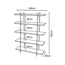 Ver imagem 5 de Estante para Livros Industrial 5 Prateleiras Madeira 145cm