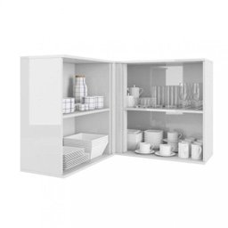 Armário Aéreo de Canto 4 Portas PCR-2V Belissima Plus Itatiaia - 2 Armário Aéreo de Canto 4 Portas PCR-2V Belissima Plus Itatiaia - 2