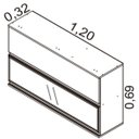 Ver imagem 3 de Armário Aéreo 2 Portas IPH2-1V-120 Belissima Plus Itatiaia
