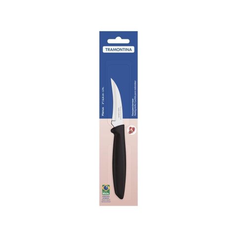 Faca para Tornear Tramontina Plenus com Lamina em Aço Inox e Cabo de Polipropileno Preto 3"