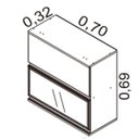 Ver imagem 3 de Armário Aéreo 2 Portas IPH2-1V-70 Belissima Plus Itatiaia