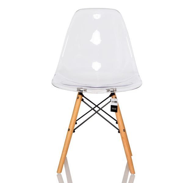 Kit 4 Cadeiras Charles Eames Eiffel Dsw - Acrílica Transparente - 3