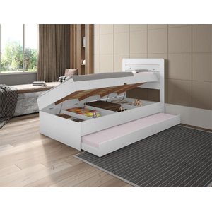 Cama Baú Framar Móveis Larissa Solteiro com Auxiliar Cor Branco