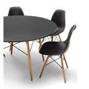 Ver imagem 3 de Conjunto Mesa Eiffel 90cm Preta + 4 Cadeiras Dsw Eiffel Design Charles Eames Preta - PROLAR
