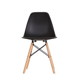 Conjunto Mesa Eiffel 90cm e 4 Cadeiras Polipropileno Eames Dsw: Sala Jantar Preta - 6 Conjunto Mesa Eiffel 90cm e 4 Cadeiras Polipropileno Eames Dsw: Sala Jantar Preta - 6