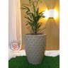 Vaso Decorativo para Plantas Coluna Diamante Tamanho G:Bege - 1