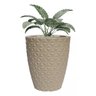 Vaso Decorativo para Plantas Coluna Diamante Tamanho G:Bege - 3