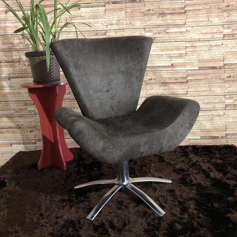 Poltrona Elegance Giratória em Sued Premium