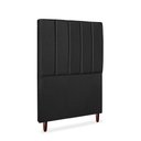 Ver imagem 3 de Cabeceira Estofada Cama Box Solteiro Carla 100cm Linho:preto