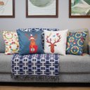 Ver imagem 2 de Kit com 4 Capas para Almofadas Natalinas Renas