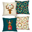 Ver imagem 1 de Kit com 4 Capas para Almofadas Natalinas Renas