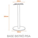 Ver imagem 2 de Base de Mesa de Jantar Redonda Pisa Beta Bistrô Fratini 106 Cm (altura) Aço Cor Preto Disco