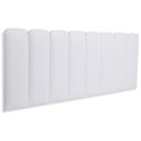 Ver imagem 1 de Cabeceira Queen Kit 8 Placas Modelo Arredondada Courino Branco Flamingo Design