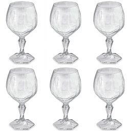 Conjunto 6 Taça para Água Suco 350ml Plástico Uz Tango Transparente - 1