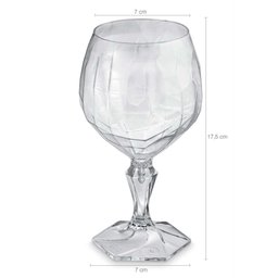 Conjunto 6 Taça para Água Suco 350ml Plástico Uz Tango Transparente - 3
