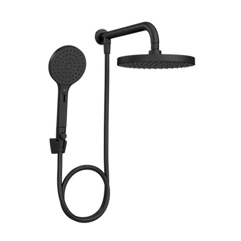 Chuveiro Redondo de Parede 22cm com Desviador Flex Max Black Matte Deca