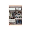 Ver imagem 4 de Guarda Roupa Solteiro 4 Portas e 2 Gavetas C-espelho Alonzo Amendoa-off White Lopas