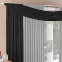 Ver imagem 1 de Cortina Alana 3,00m X 2,50m Preto com Cinza Tecido Malha para Sala ou Quarto