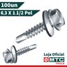 PARAFUSO SEXTAVADO COM FLANGE 6,3 X 1.1/2 ARRUELADO - 100Pçs - 2