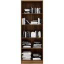 Ver imagem 2 de Estante Armário Alta Livreiro Multiuso Office 2 Portas Vidro Nogal