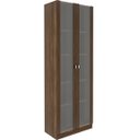 Ver imagem 6 de Estante Armário Alta Livreiro Multiuso Office 2 Portas Vidro Nogal
