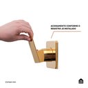 Ver imagem 4 de Acabamento de Misturador Quadrado para Banheiro Oiapoque - Pingoo.casa - Dourado