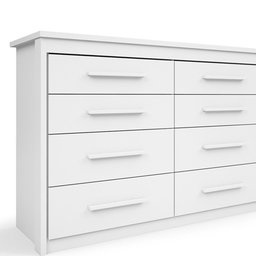 Cômoda Grande 8 Gavetas Branco Elegance 2085 Batrol Branco - 3