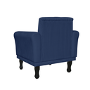 Ver imagem 3 de Poltrona Decorativa Pés Luis VX Para Recepção Classic Suede Azul Marinho - LM DECOR