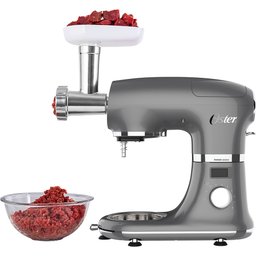 Kit Batedeira Planetária Cinza Digital com Moedor de Carne Oster - 220V - 1