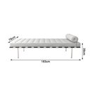 Ver imagem 2 de Couch Barcelona Inox em Couro Natural Branco