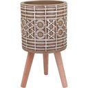 Ver imagem 1 de Cachepô Resina Vaso Decorativo Enfeite Casa Planta 54x30x30cm Bege