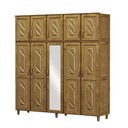 Ver imagem 1 de Guarda-Roupa 10 Portas 3 Gavetas Imbuia Grécia Madeira Pinus - Cavazotto
