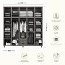 Ver imagem 2 de Guarda-Roupa 10 Portas 3 Gavetas Imbuia Grécia Madeira Pinus - Cavazotto