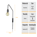 Ver imagem 2 de Arandela Fluxo - Preto - 2540-3