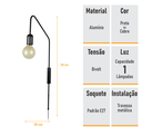 Ver imagem 2 de Arandela Fluxo - Preto - 2540-3