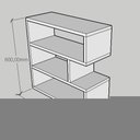 Ver imagem 2 de Mesa Lateral Amadeirado Aparador de Sofa Sala Mesa Lateral Cama Mesa de Canto Mesa de Cabeceira