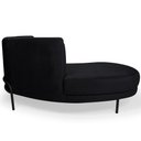 Ver imagem 5 de Sofá Chaise Esquerdo Sala de Estar Penélope Base Preto Veludo Preto - Nexta Casa