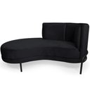 Ver imagem 6 de Sofá Chaise Esquerdo Sala de Estar Penélope Base Preto Veludo Preto - Nexta Casa