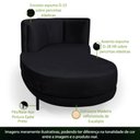 Ver imagem 2 de Sofá Chaise Esquerdo Sala de Estar Penélope Base Preto Veludo Preto - Nexta Casa