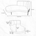 Ver imagem 4 de Sofá Chaise Esquerdo Sala de Estar Penélope Base Preto Veludo Preto - Nexta Casa