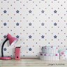 Papel de Parede Texturizado Autocolante Estrela Azul e Vermelho - 1
