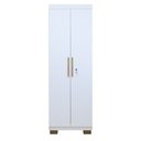 Ver imagem 3 de Armário Multiuso 2 Portas com Chave e 5 Prateleiras Asteca Branco
