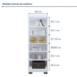 Armário Multiuso 2 Portas com Chave e 5 Prateleiras Asteca   - 10