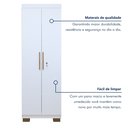 Ver mais imagens de Armário Multiuso 2 Portas com Chave e 5 Prateleiras Asteca Branco