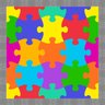 Papel de Parede Texturizado Autocolante Quarto Infantil Quebra Cabeça - 2
