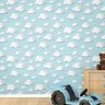 Papel de Parede Texturizado Autocolante Quarto de Bebe Infantil Nuvens - 1