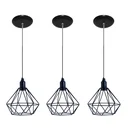 Ver imagem 1 de Luminária Teto Pendente Aramado Diamante 03 un