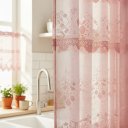 Ver imagem 6 de Cortina Cozinha Renda Toscana Bando 2,00x1,30 Alt:Rose