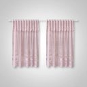 Ver imagem 2 de Cortina Cozinha Renda Toscana Bando 2,00x1,30 Alt:Rose